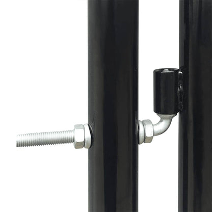 Black Single Door Fence Gate 100x100 cm
