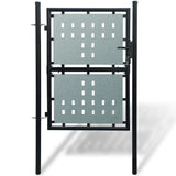 Black Single Door Fence Gate 100 x 200 cm