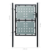 Black Single Door Fence Gate 39.4"x78.7"