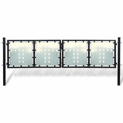 Black Single Door Fence Gate 300x100 cm