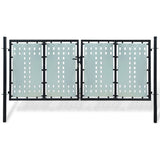 Black Double Door Fence Gate 300 x 175 cm