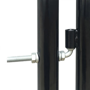 Black Double Door Fence Gate 300 x 175 cm