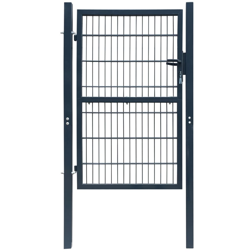2D Fence Gate (Single) Anthracite Grey 39.4x47.2"