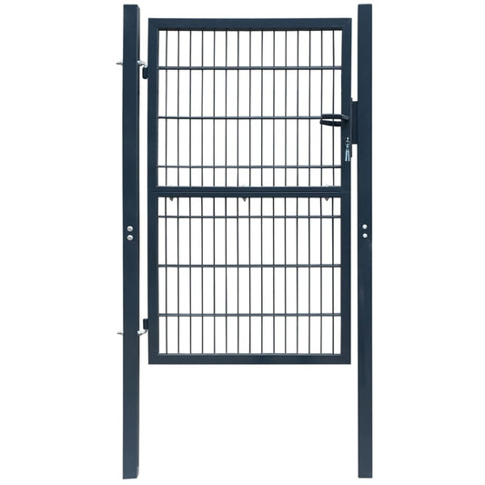 2D Fence Gate (Single) Anthracite Grey 39.4x47.2"