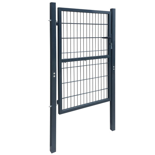 2D Fence Gate (Single) Anthracite Grey 39.4x47.2"