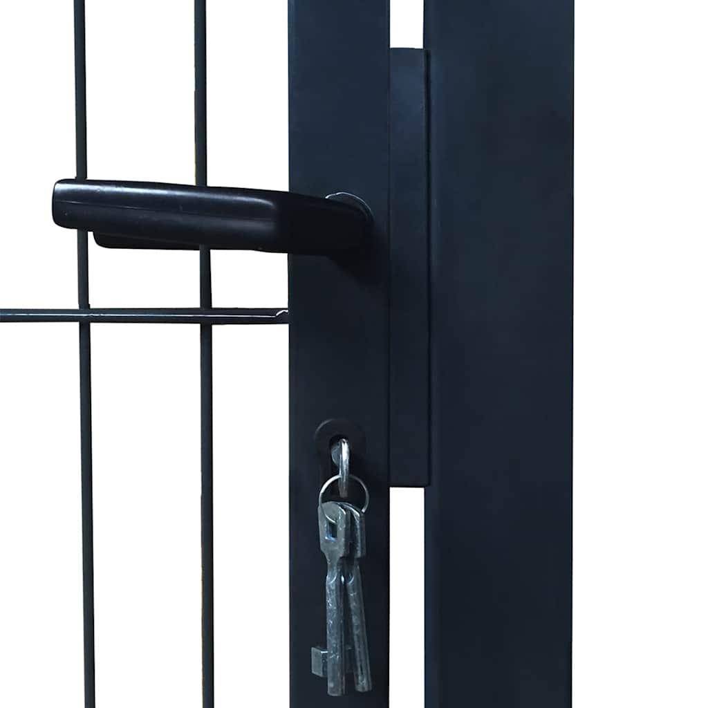 2D Fence Gate (Single) Anthracite Grey 39.4x47.2"