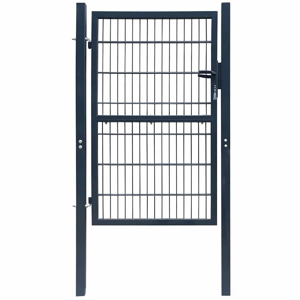 2D Fence Gate (Single) Anthracite Grey 100x160 cm