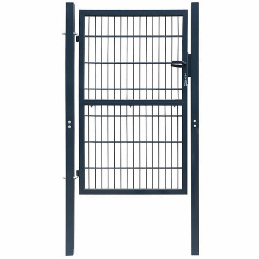 2D Fence Gate (Single) Anthracite Grey 100x160 cm