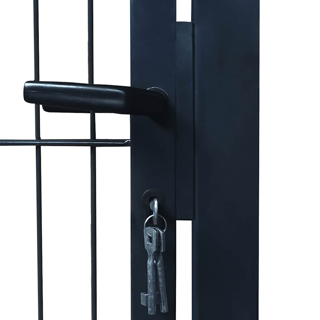 2D Fence Gate (Single) Anthracite Grey 100x160 cm
