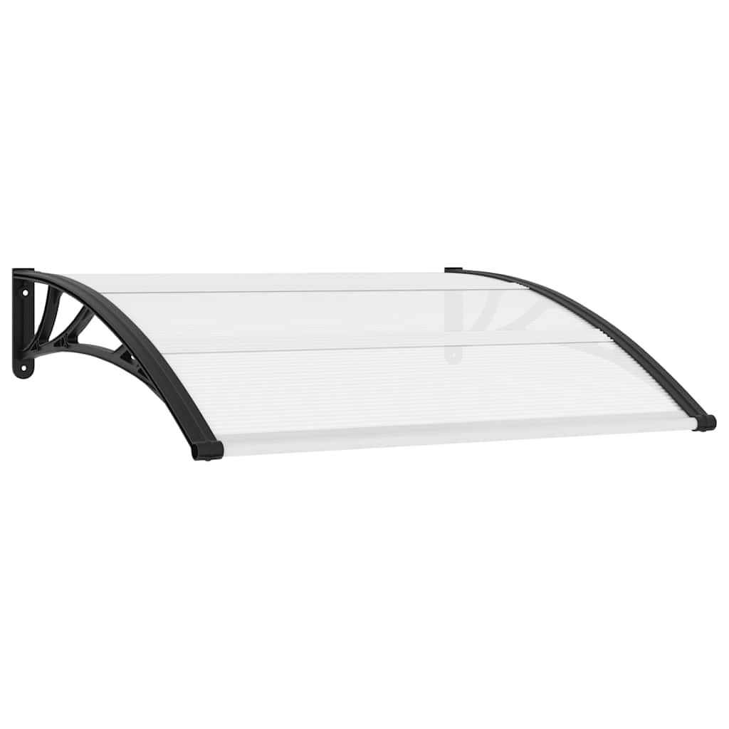 Door Canopy Black brackets and transparent sheets