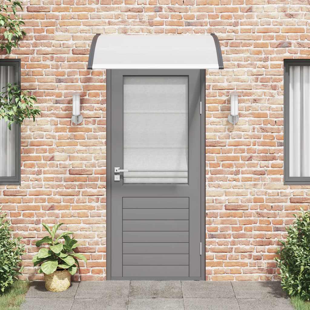 Door Canopy Black brackets and transparent sheets