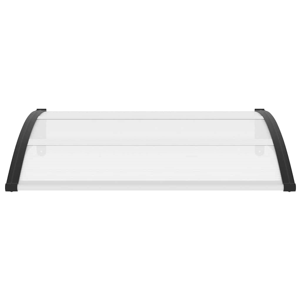 Door Canopy Black brackets and transparent sheets