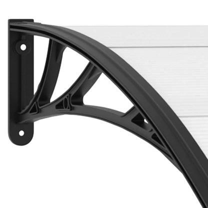 Door Canopy Black brackets and transparent sheets