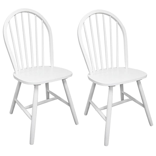 Chair | Set of 2 | White | Rubber wood | Standard | Durable | Chair