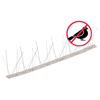 5-row Stainless Steel Bird & Pigeon Spikes Set of 6 3 m