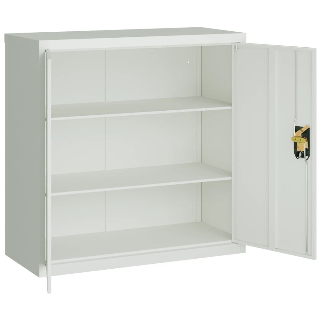 Filing Cabinet Gray Steel Medium Filing Cabinet Rectangular