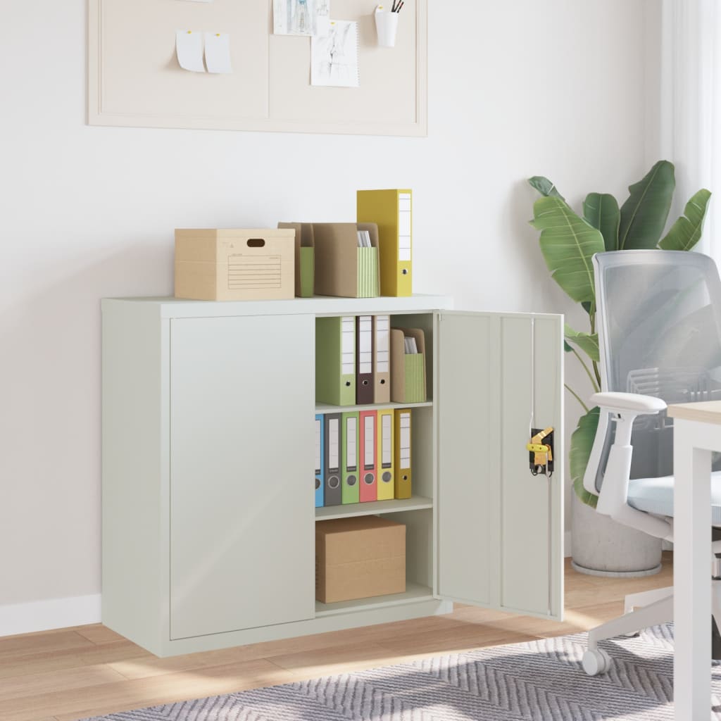 Filing Cabinet Gray Steel Medium Filing Cabinet Rectangular