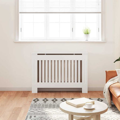 vidaXL White Radiator Cover Heating Cabinet 44.1" Engineered Wood