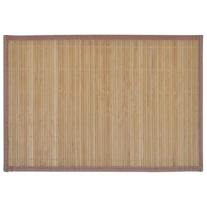 6 Bamboo Placemats 30 x 45 cm Brown