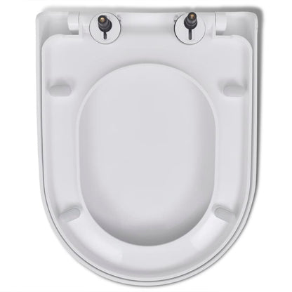 Soft-close Toilet Seat with Quick-release Design White Square