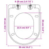 Soft-close Toilet Seat with Quick-release Design White Square