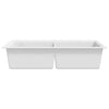 Overmount Kitchen Sink Double Basin Granite Cream White