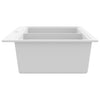 Overmount Kitchen Sink Double Basin Granite Cream White