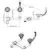 Overmount Kitchen Sink Double Basin Granite Cream White