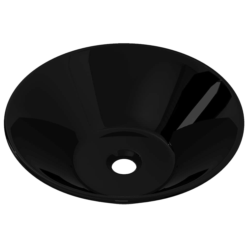 141927 Ceramic Bathroom Sink Basin Black Round