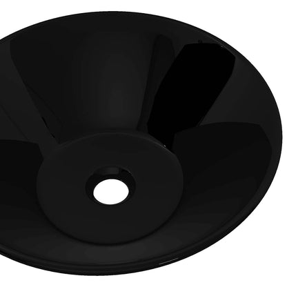 141927 Ceramic Bathroom Sink Basin Black Round