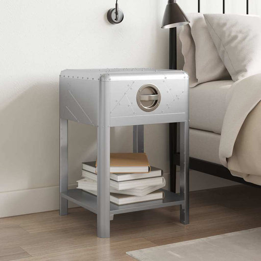 Console Table | Silver | Wood frame with aluminium paneling | Compact