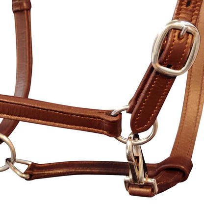 Horse Headcollar | Brown | Buffalo Leather | Full | Adjustable Armrests