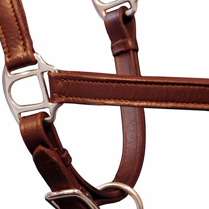 Horse Headcollar | Brown | Buffalo Leather | Full | Adjustable Armrests