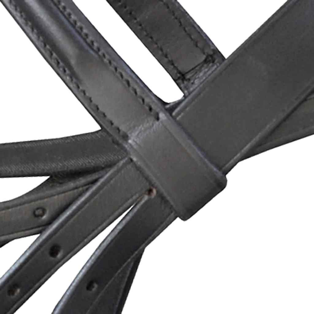 Horse Bridle | Black | Buffalo leather | Cob | Adjustable Armrests