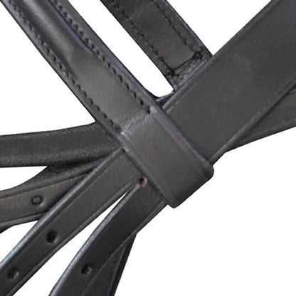 Horse Bridle | Black | Buffalo leather | Cob | Adjustable Armrests