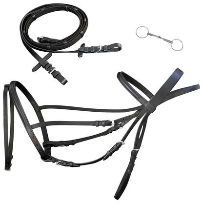 Horse Bridle | Black | High-quality buffalo leather | Full