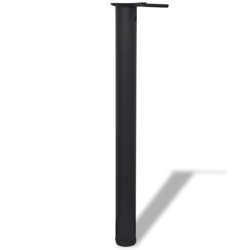 4 Height Adjustable Table Legs Black 710 mm