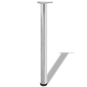 4 Height Adjustable Table Legs Chrome 710 mm