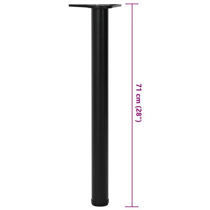 vidaXL Table Leg Set of 4 Black Iron Standard Adjustable Feet