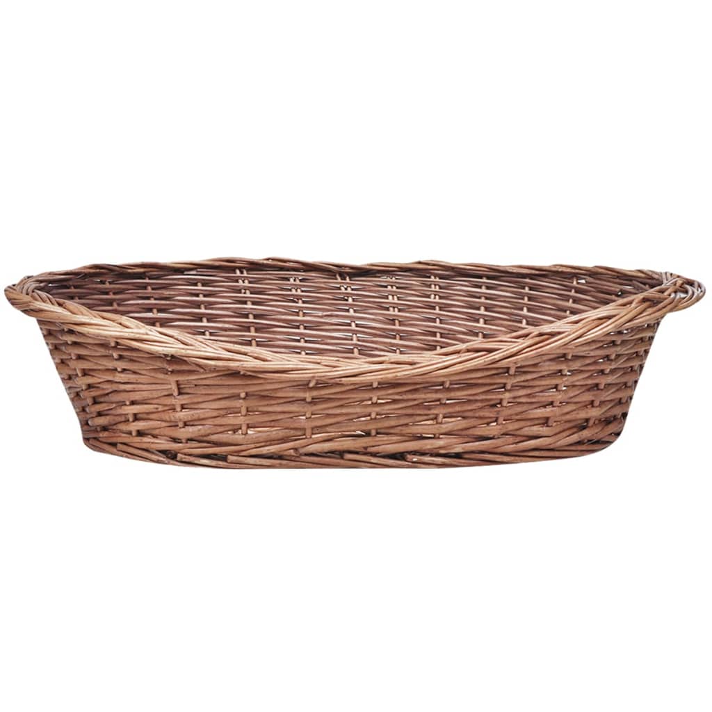 Dog Basket Natural Willow 27.6 in Light Weight Dog Basket