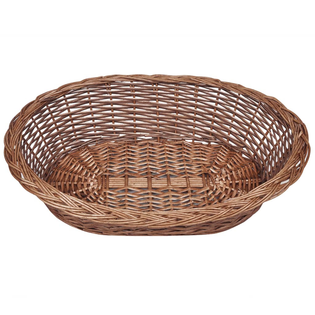 Dog Basket Natural Willow 27.6 in Light Weight Dog Basket