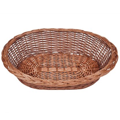 Dog Basket Natural Willow 27.6 in Light Weight Dog Basket