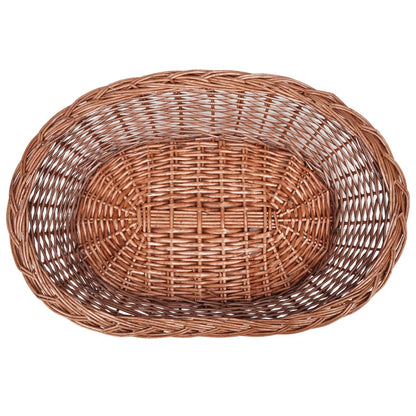 Dog Basket Natural Willow 27.6 in Light Weight Dog Basket