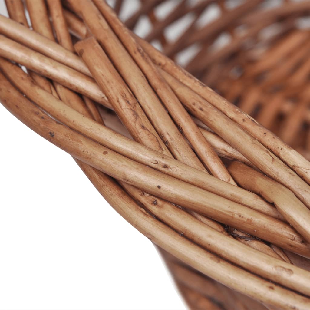Dog Basket Natural Willow 27.6 in Light Weight Dog Basket