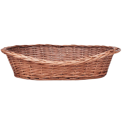 Dog Basket | Natural | Willow | 50 cm | Lightweight | Dog Bed | Oval