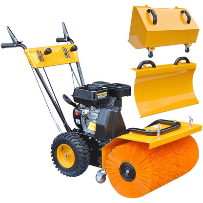 141978 Multifunctional Petrol-powered Snow Plough/Sweeper Set 6,5HP