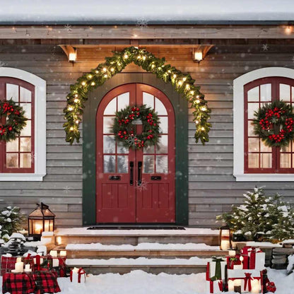242424 Christmas Garland with LED Lights 10 m
