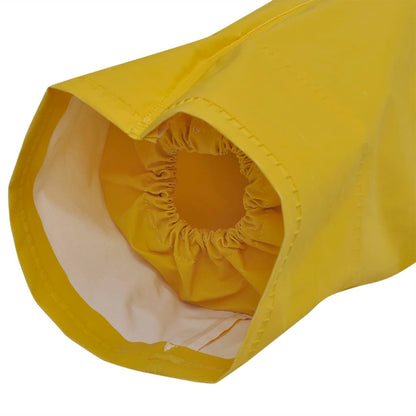 Waterproof Heavy-duty Long Raincoat with Hood Yellow M