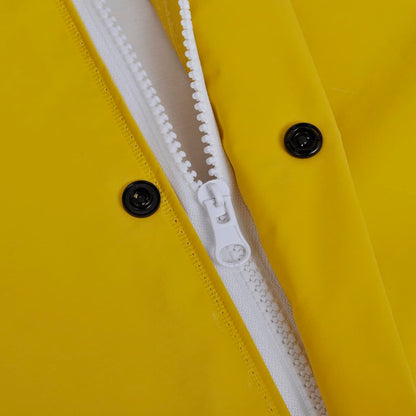 Waterproof Heavy-duty Long Raincoat with Hood Yellow L