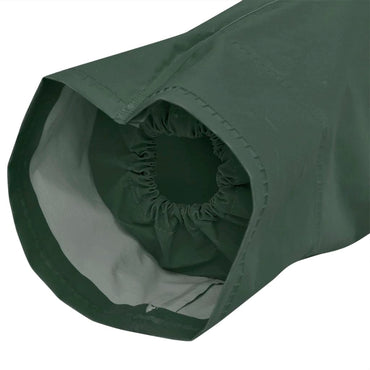 Waterproof Heavy-duty Long Raincoat with Hood Green XXL